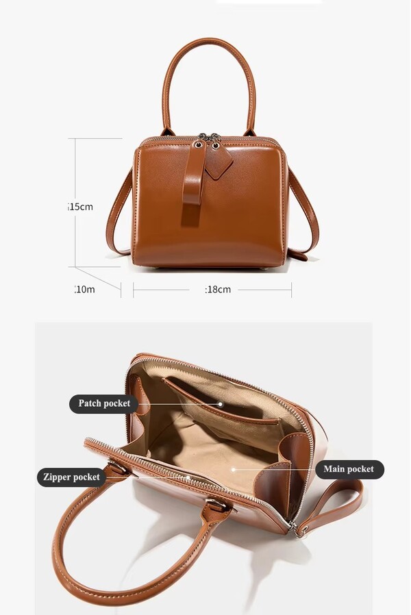 Simple Triangle Design Tote Crossbody Bag