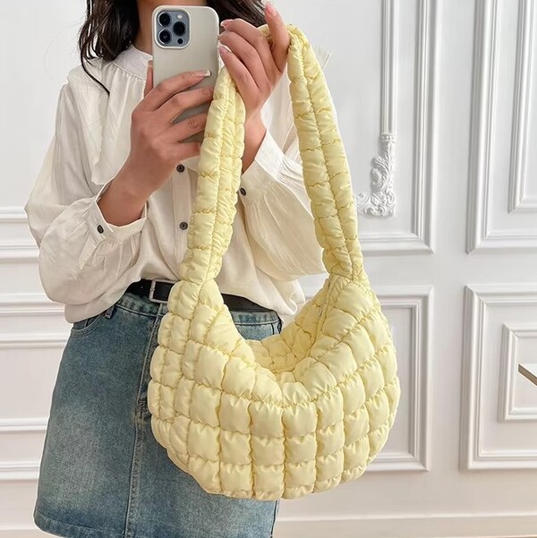 Fashionable Down Filled Shoulder Bag
