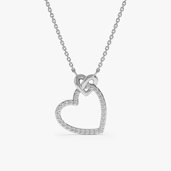 Womens Heart Pendant Necklace