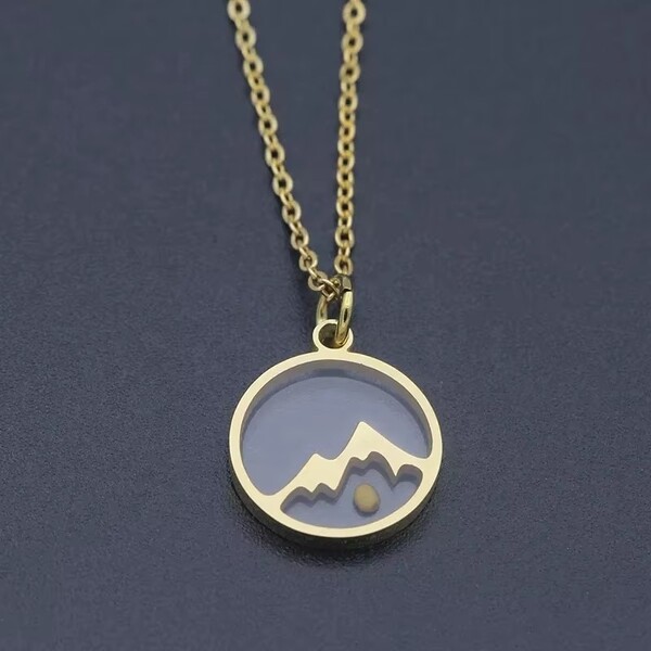 Ladies Fashion Stainless Steel Resin Necklace