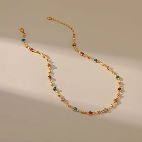 Boho Stone Bead Necklace