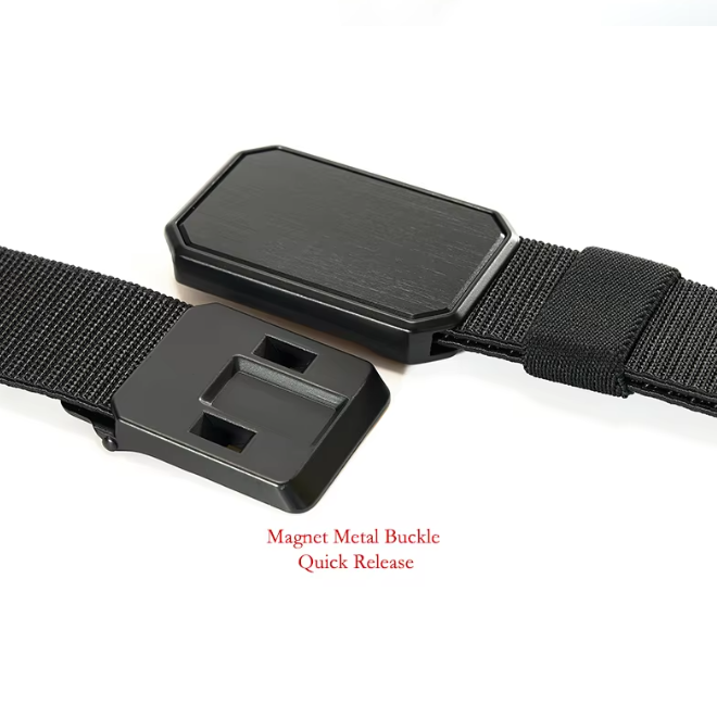 Mens Stretch Nylon Magnetic Belt