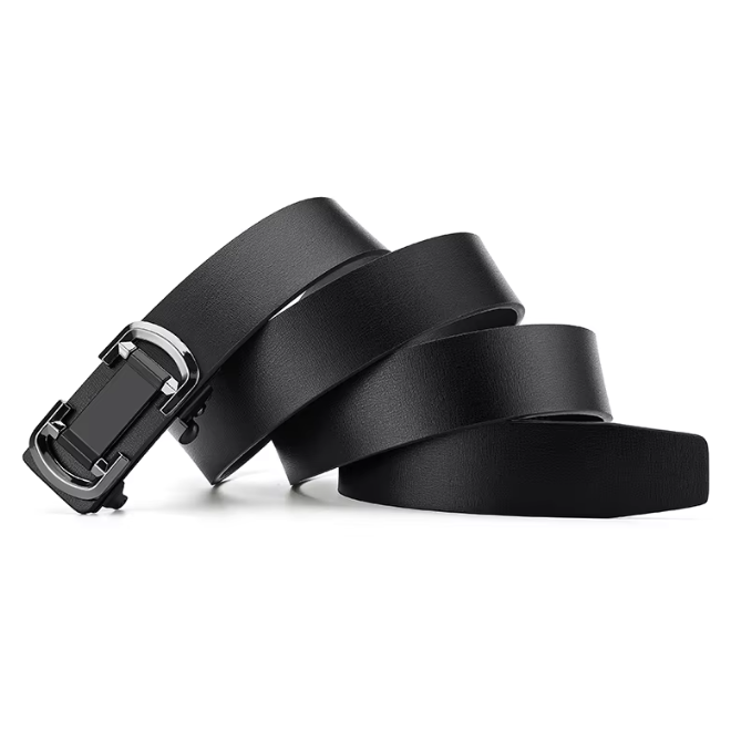 Mens Business Automatic Buckle PU Leather Belt