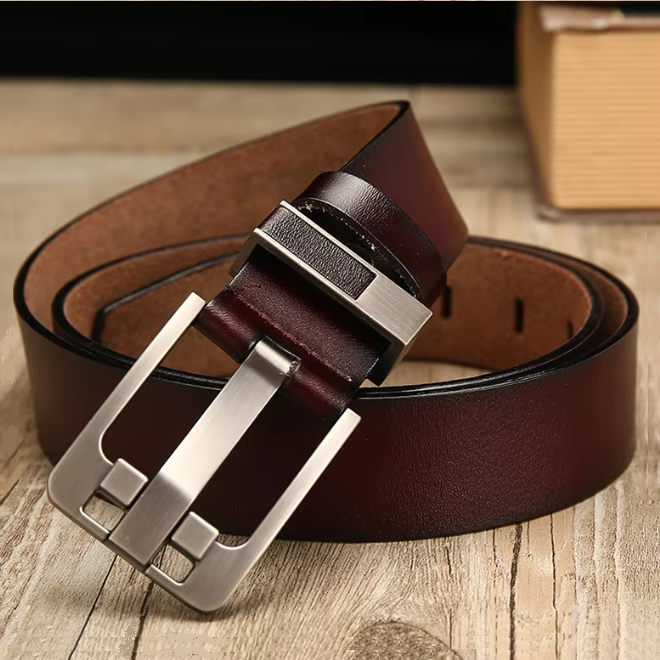 Luxury Mens Vintage Cowhide Waist Genuine Leather Belt