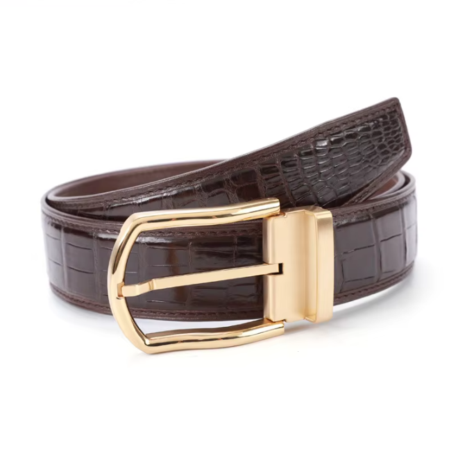 Luxurious Genuine Alligator Leather Mens Belts