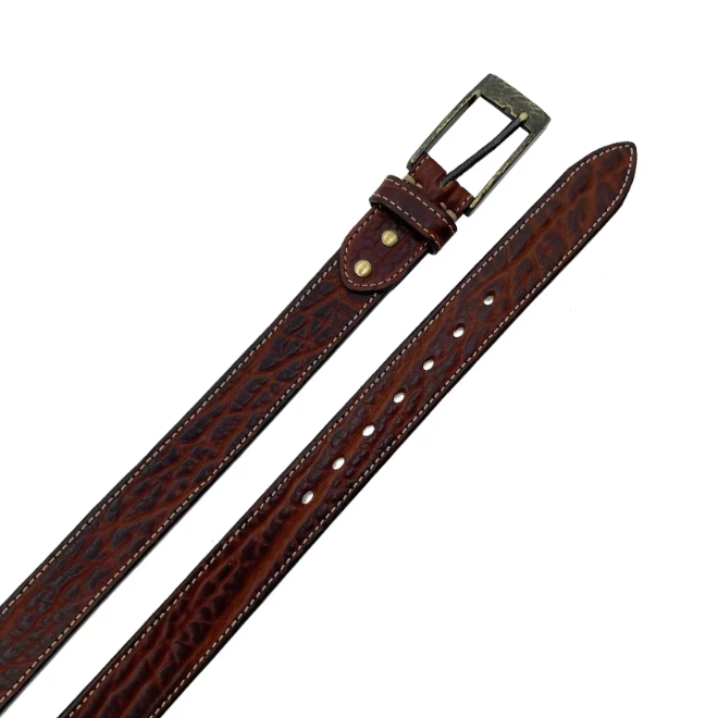 Retro Crack Embossing Genuine Leather Belt