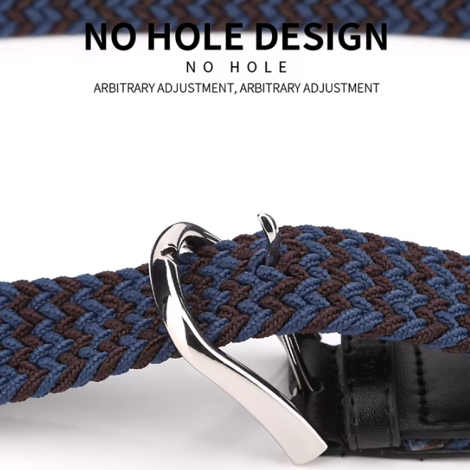 Wholesale Elastic Mens Braided Leather Belts