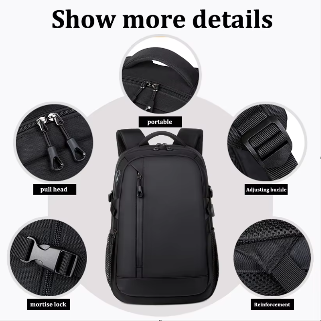 Large Capacity Multifunctional Waterproof Anti Theft Backpack with USB