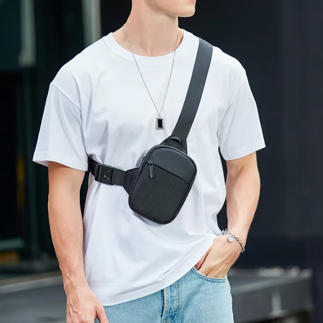 Versatile Zippered Pocket Crossbody Bag